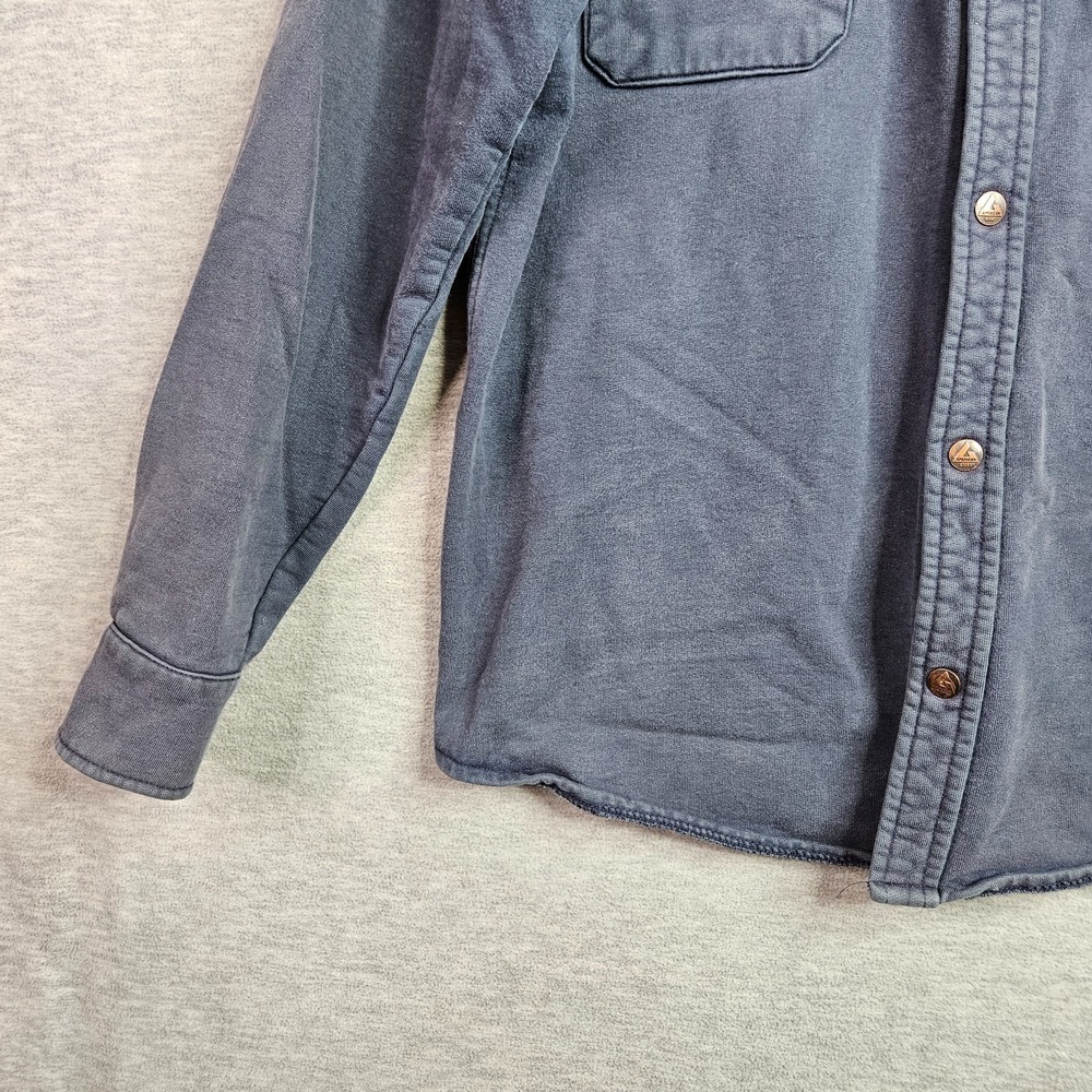 American Giant Men's Sz L Button Shirt Jacket Blue Workwear Cotton USA Made - Picture 4 of 9